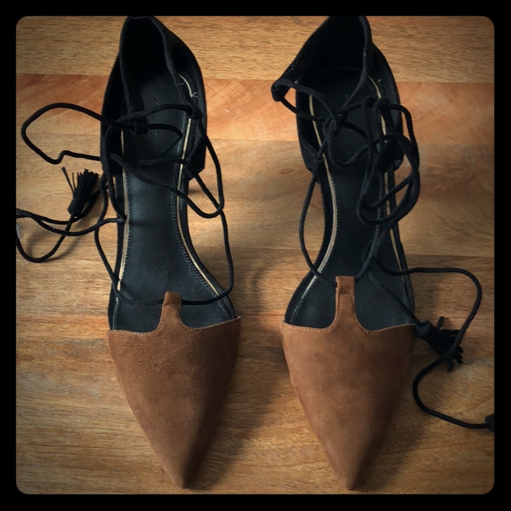Zara Women kitten heel pointed shoes